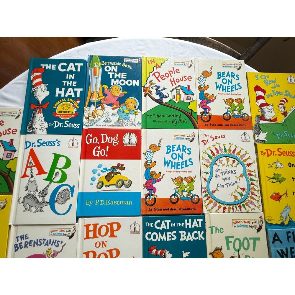 Vintage Dr Seuss Theo LeSieg Berenstain Bears Hardcover Book Lot 1970s